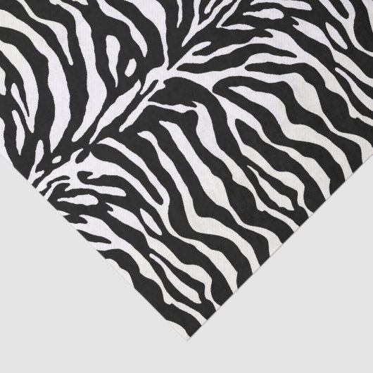 Tierdruck, Zebra in Schwarz und Weiß Seidenpapier (Ausschnitt)