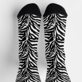 Tierdruck, Zebra in Schwarz und Weiß Socken (Oben)