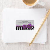 Tierdruck, Zebra-Streifen - Schwarz-weiß Adressaufkleber (Insitu)