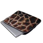 Tierdruckbraun Laptopschutzhülle (Vorne Knopf)