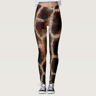 Tierdruckbraun Leggings