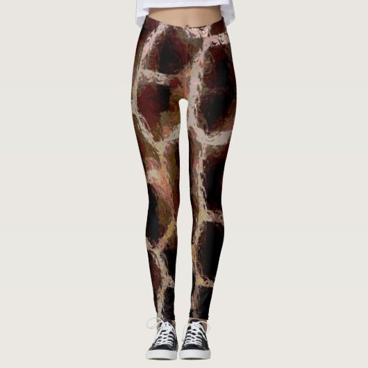 Tierdruckbraun Leggings (Vorderseite)