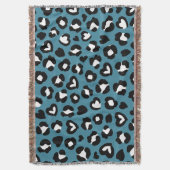 Tierdrucke, Blauer Leopard, Geparden, Herz Decke (Vorderseite Vertikal)