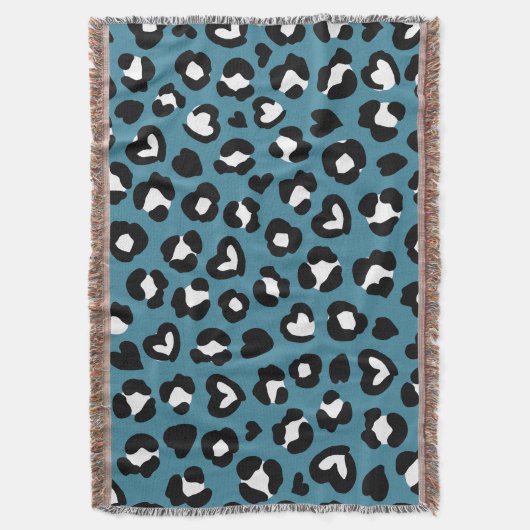 Tierdrucke, Blauer Leopard, Geparden, Herz Decke (Vorderseite Vertikal)