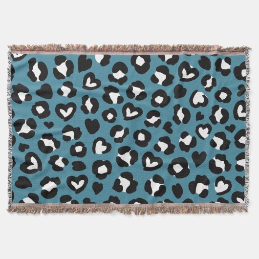 Tierdrucke, Blauer Leopard, Geparden, Herz Decke (Vorderseite)