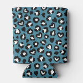 Tierdrucke, Blauer Leopard, Geparden, Herz Dosenkühler (Rückseite)