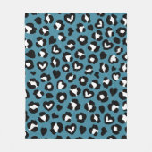 Tierdrucke, Blauer Leopard, Geparden, Herz Fleecedecke (Vorderseite)
