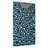 Tierdrucke, Blauer Leopard, Geparden, Herz Klemmbrett (Rechts)