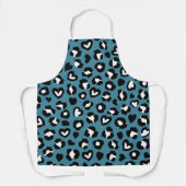 Tierdrucke, Blauer Leopard, Geparden, Herz Schürze (Vorderseite)