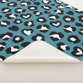 Tierdrucke, Blauer Leopard, Geparden, Herz Sherpadecke (3/4)