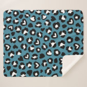 Tierdrucke, Blauer Leopard, Geparden, Herz Sherpadecke (Vorderseite (Horizontal))