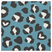 Tierdrucke, Blauer Leopard, Geparden, Herz Stoff (Nahaufnahme)