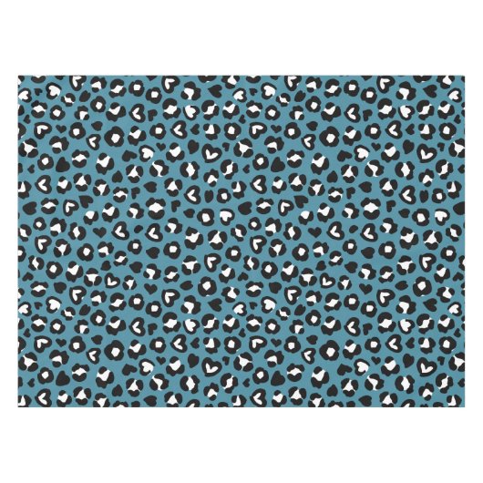 Tierdrucke, Blauer Leopard, Geparden, Herz Tischdecke (Vorderseite (Horizontal))