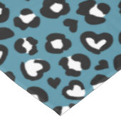 Tierdrucke, Blauer Leopard, Geparden, Herz Tischdecke (Schrägansicht)