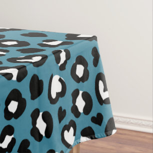 Tierdrucke, Blauer Leopard, Geparden, Herz Tischdecke