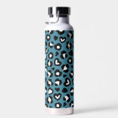 Tierdrucke, Blauer Leopard, Geparden, Herz Trinkflasche (Rechts)