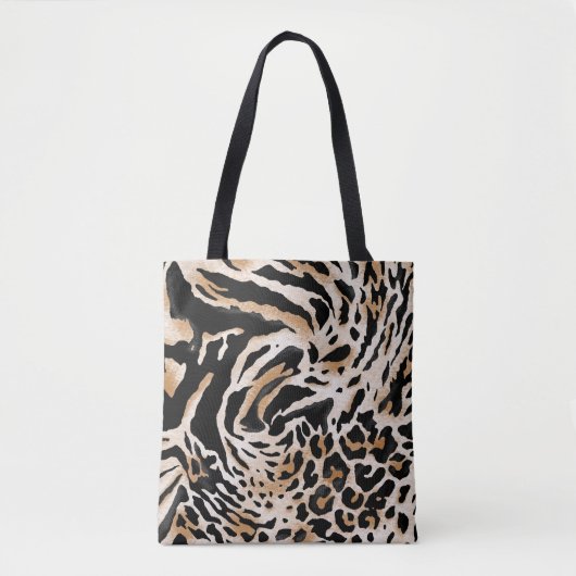 Tierdrucke: Leopard Zebra Tiger Tasche (Vorderseite)