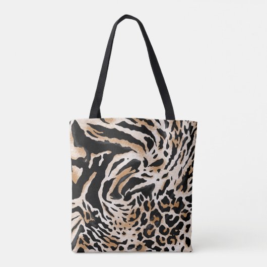 Tierdrucke: Leopard Zebra Tiger Tasche (Rückseite)