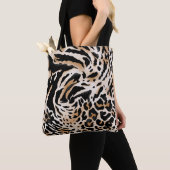 Tierdrucke: Leopard Zebra Tiger Tasche (Von Nahem)