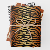 Tierdrucke, Tiger, Giraffe und Geparden  Geschenkpapier Set (Beispiel)