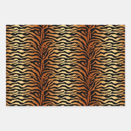 Tierdrucke, Tiger, Giraffe und Geparden  Geschenkpapier Set (Vorderseite)