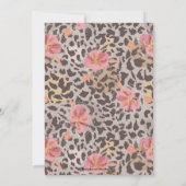 Tierdruckflorale Geburtstagsparty Einladungen (Rückseite)