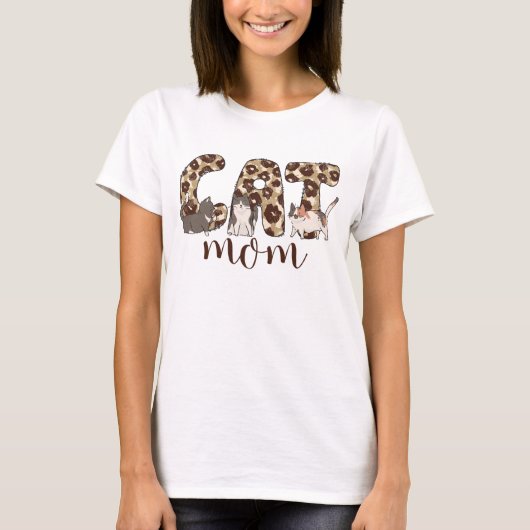 TIERDRUCKKCAT-MAMA T-Shirt (Vorderseite)