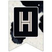 Tierdruckkuh Black Birthday Bunting Banner (Zweite Fahne)