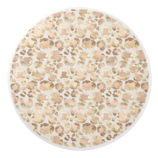 TIERDRUCKLEOPARD ABSTRAKTER KUNSTSTOM KERAMIKKNAUF (Vorderseite)