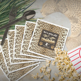 Tierdruckleopard Geburtstagspapier Napkin Serviette
