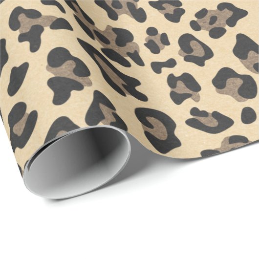 Tierdruckleopard Geschenkpapier (Rolleneckpunkt)