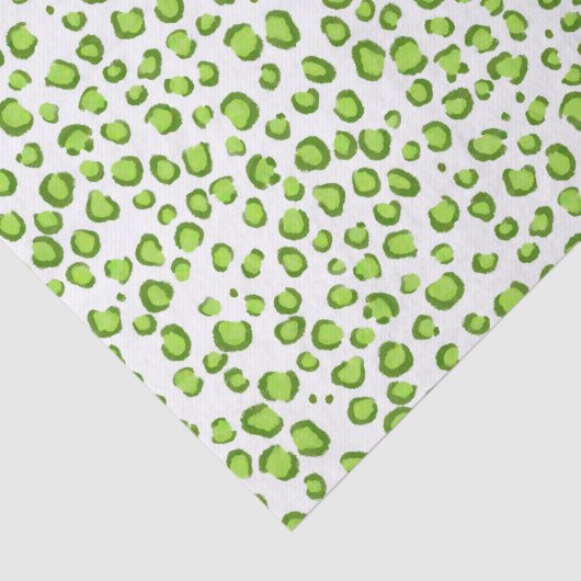 Tierdruckleopard-Muster Grünes Geschenk Seidenpapier (Ausschnitt)