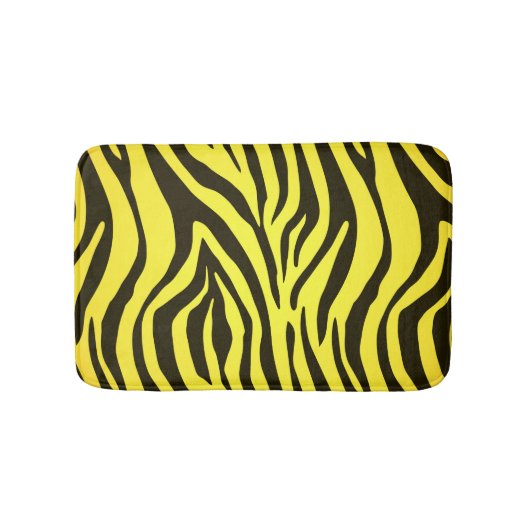 Tierdruckmuster des gelben Zebra Badematte (Vorderseite)