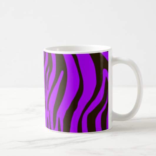 Tierdruckmuster des lila Zebra Kaffeetasse (Rechts)