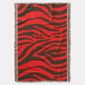 Tierdruckmuster des roten Zebra Decke (Vorderseite Vertikal)