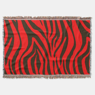 Tierdruckmuster des roten Zebra Decke