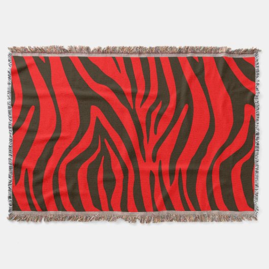 Tierdruckmuster des roten Zebra Decke (Vorderseite)