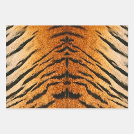 Tierdrucktiger Birthday Wrap Paper Sheet 3 Set Geschenkpapier Set (Vorderseite)