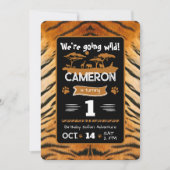 Tierdrucktiger Geburtstagseinladung Einladung (Vorderseite)