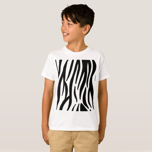 Tierdruckzebra-Muster T-Shirt (Vorne ganz)