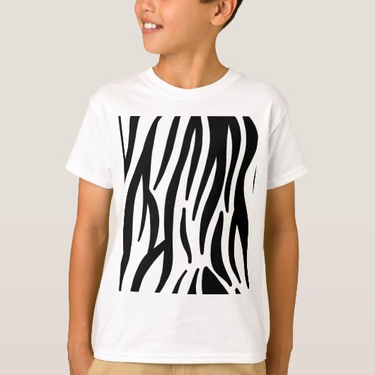 Tierdruckzebra-Muster T-Shirt (Vorderseite)
