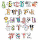 TIERE A-Z AUFKLEBER (Vorderseite)