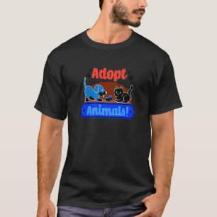Tiere adoptieren Rettung Katzen Hunde Tierheim T-Shirt