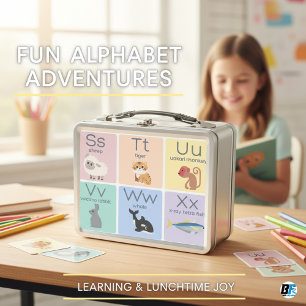 Tiere Alphabet Klassische Kinder Wahl Metall Brotdose