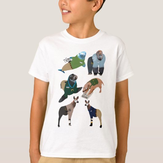 Tiere als Zookeepers T-Shirt (Vorderseite)