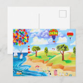 Tiere am Strand Postkarte (Vorne/Hinten)