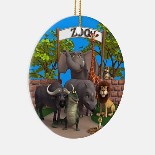 Tiere am Zoo Keramikornament (Rechts)