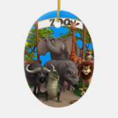 Tiere am Zoo Keramikornament (Vorne)