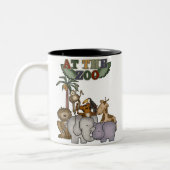 Tiere am Zoo Zweifarbige Tasse (Links)