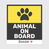 Tiere an Bord Aufkleber (Blatt)